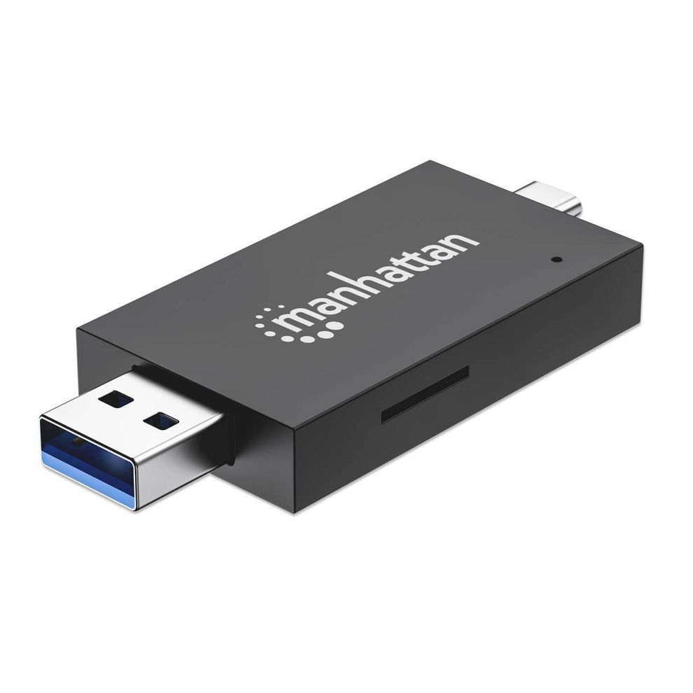Manhattan SmartCard-Leser USB 3.2 Gen 1 Typ-C/-A microSD SD/MMC