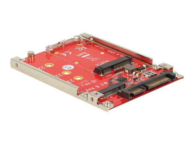 25 Konverter SATA 22 Pin M2 mSATA mit Rahmen 7 mm