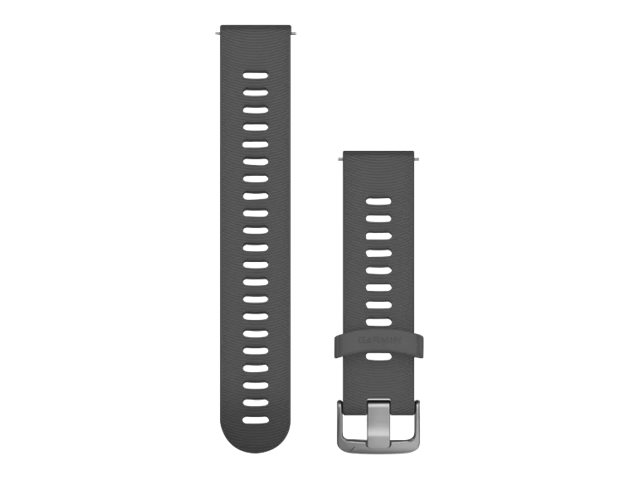 Ersatzarmband 20mm Silikon Grau/Schiefergrau Schnalle