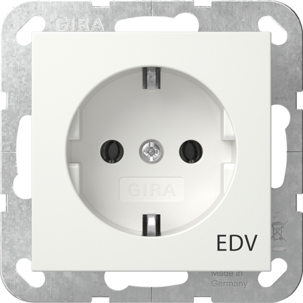 Gira Steckdose SCHUKO 445803 Aufdruck EDV System 55 rws