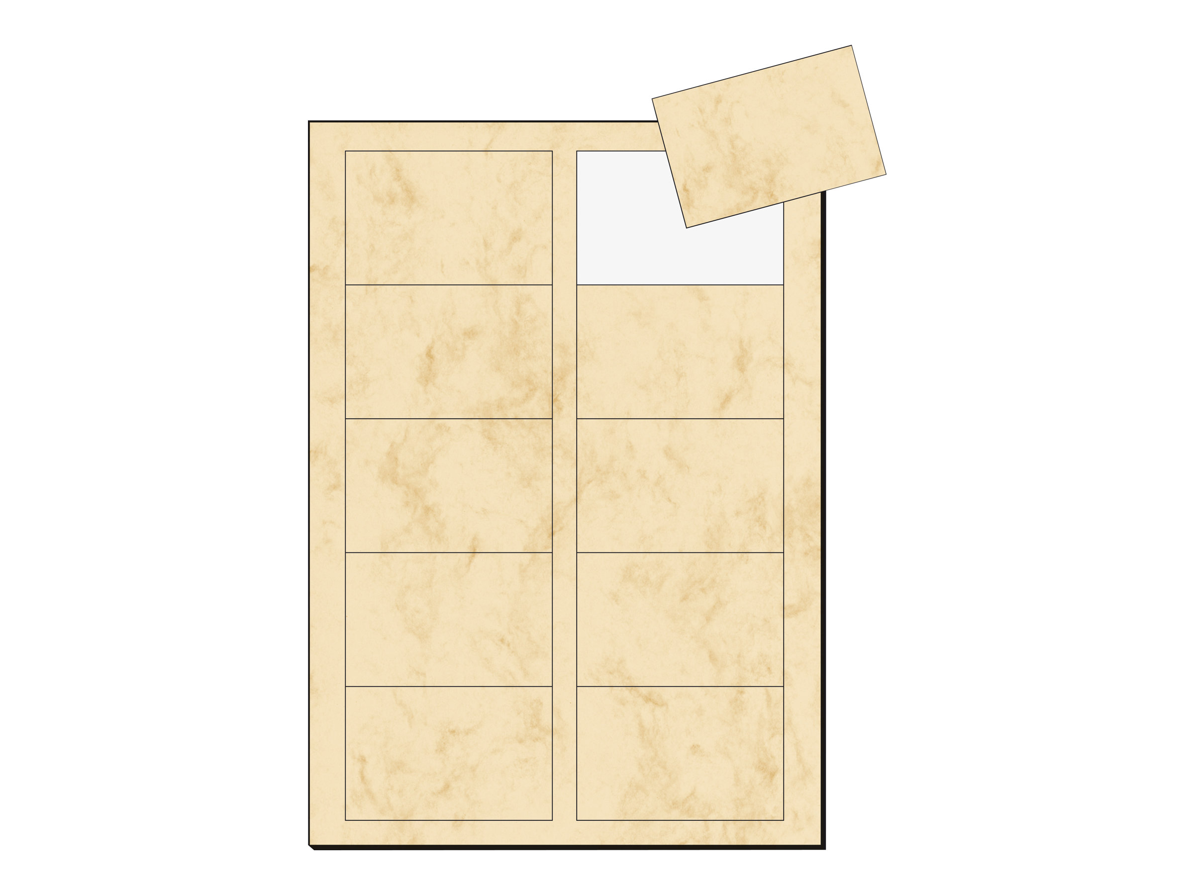 SIGEL Visitenkarten DP744 satiniert beige 225 gqm, 100 St