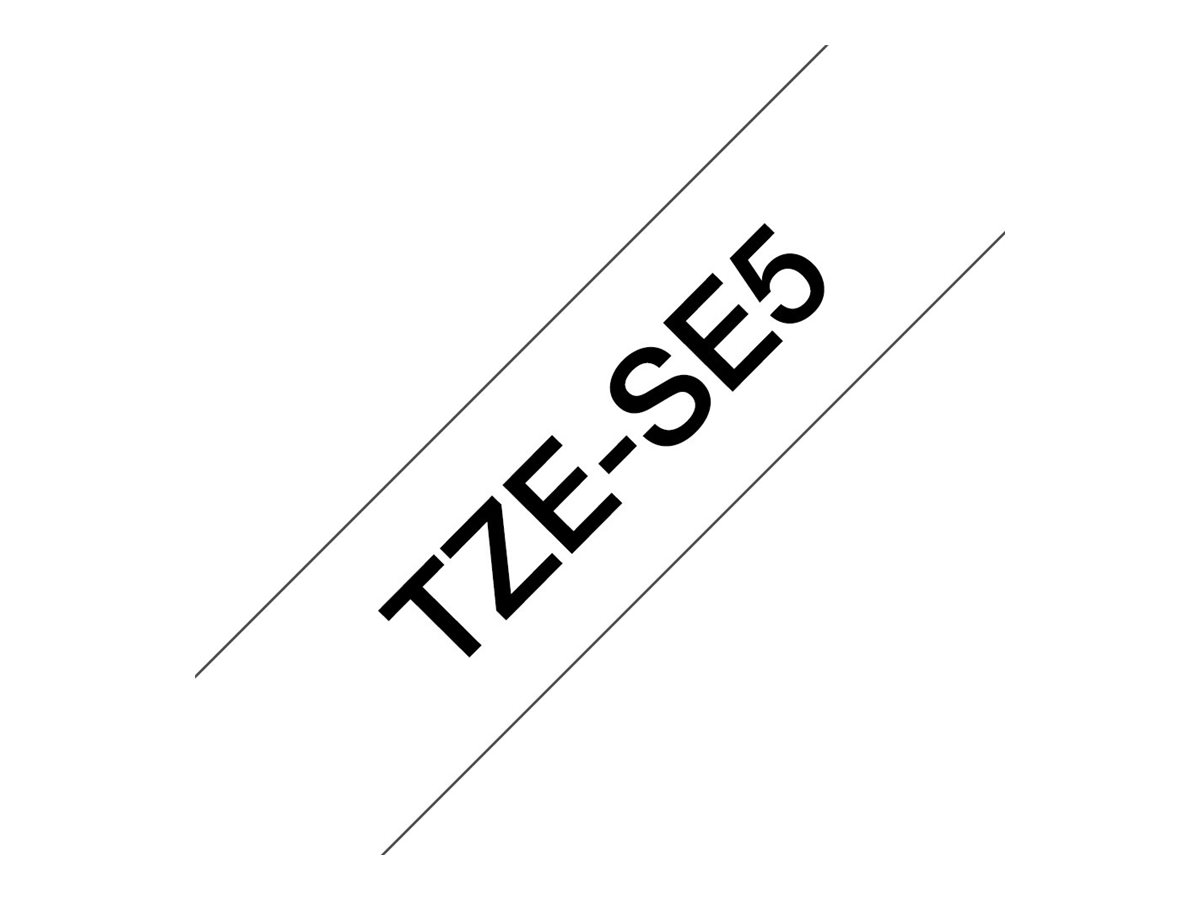 Spezialband TZeSE5 Sicherheit Schwarz auf Weiss 24mm x 8m