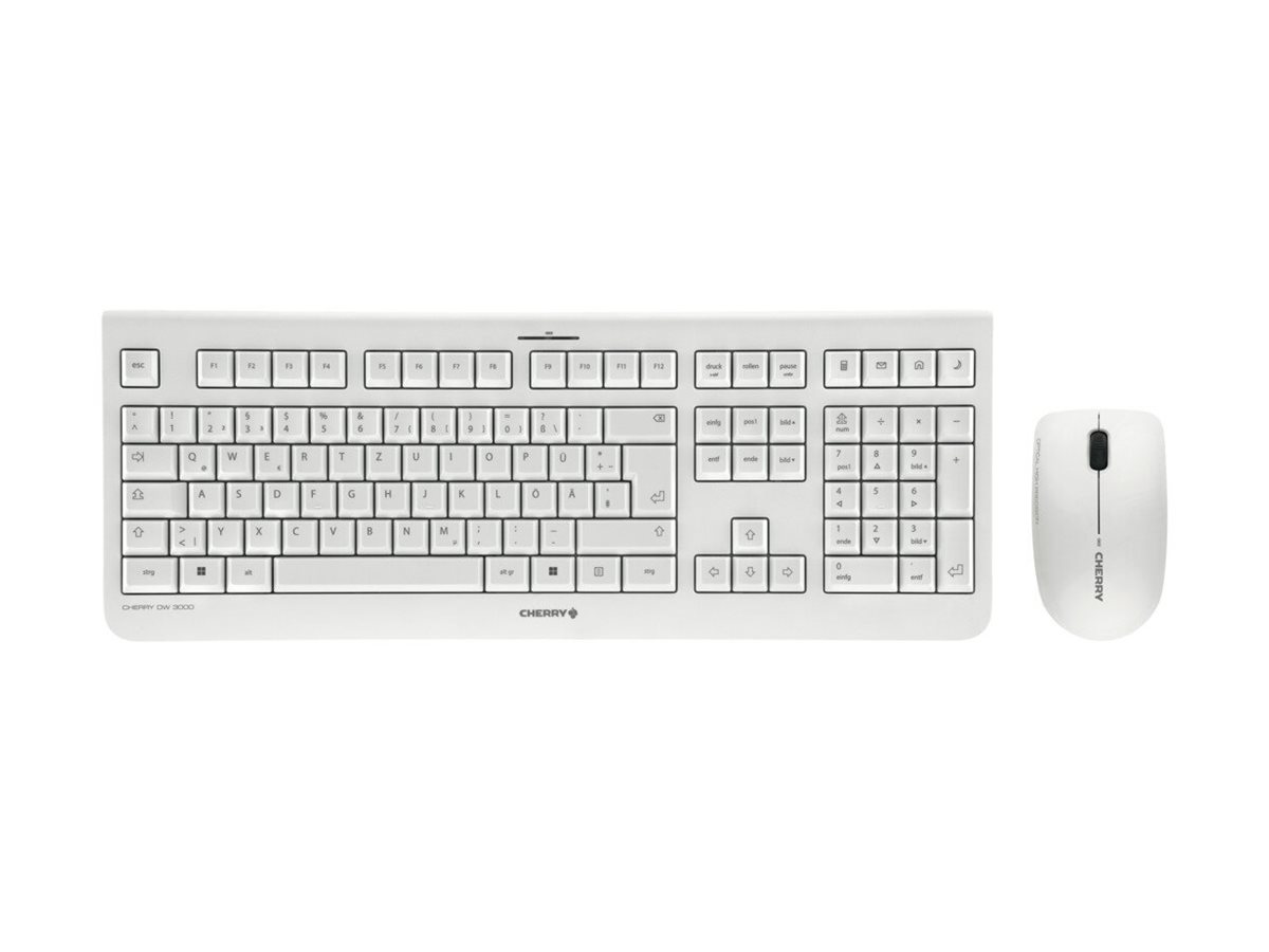 CHERRY DW 3000 Tastatur-Maus-Set kabellos grau