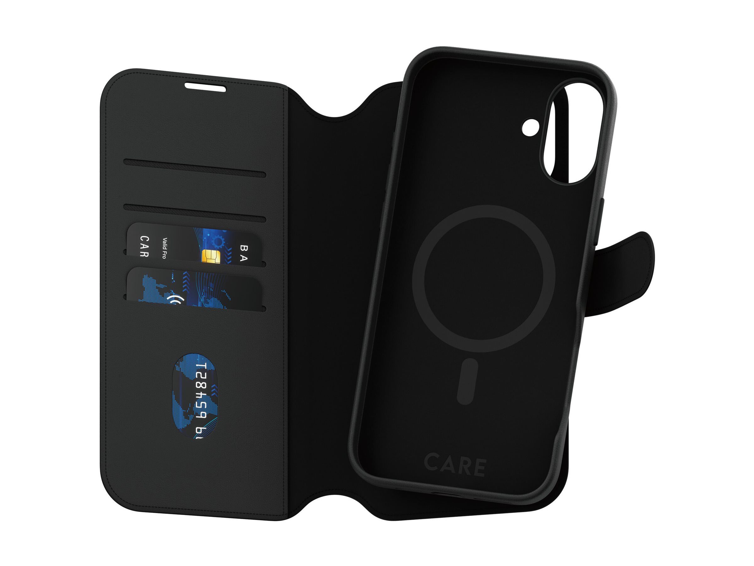 CARE Tango Wallet Case MagSafe iPhone 16 Plus schw