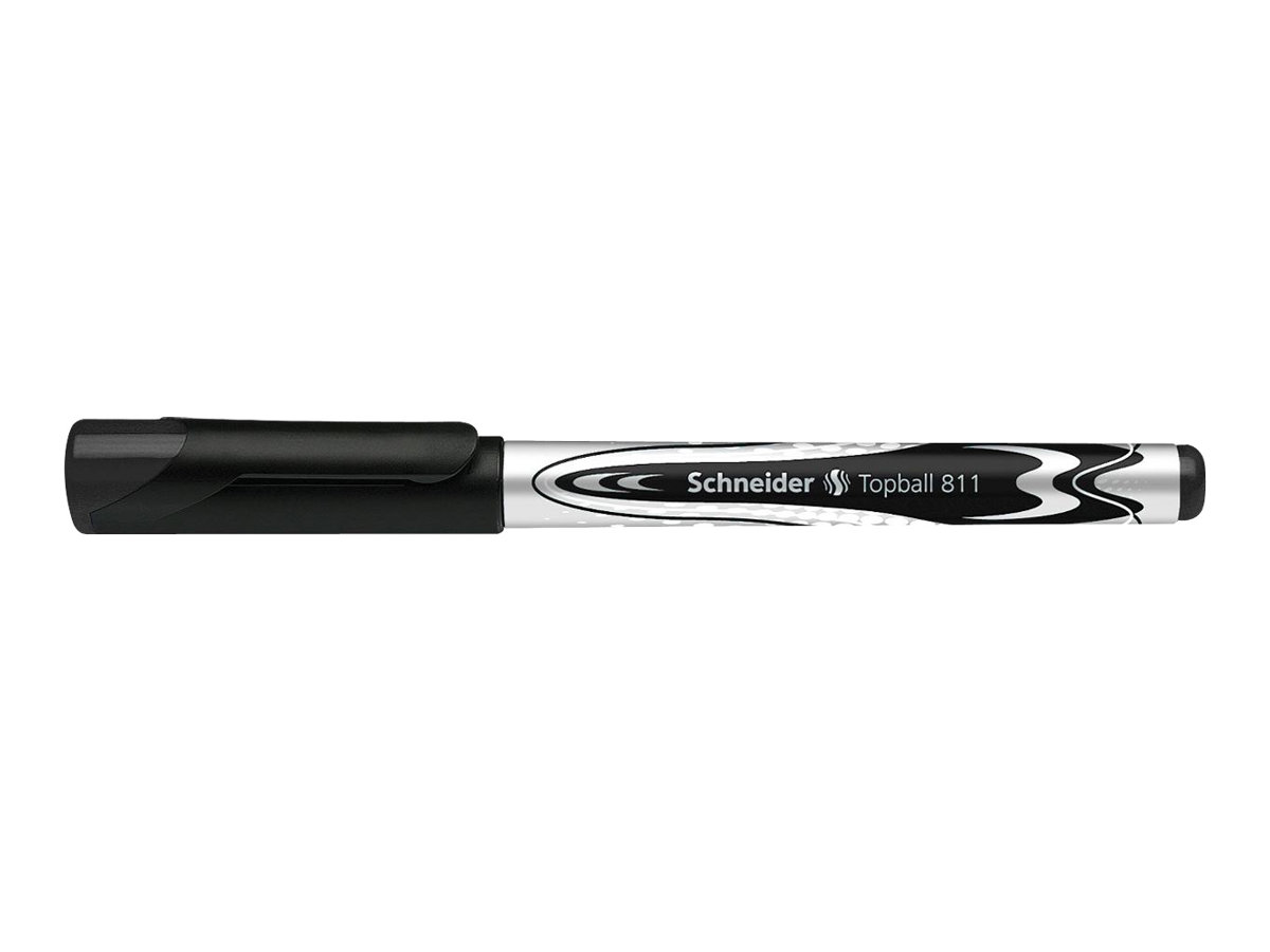 Schneider Topball 811 Tintenroller schwarz/silber 0,5 mm, Schreibfarbe: schwarz, 1 St. Schneider Topball 811 Tintenroller schwarz/silber 0,5 mm, Schreibfarbe: schwarz, 1 St.