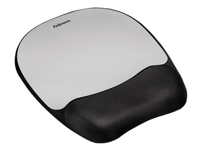 Fellowes Mousepad mit Handgelenkauflage Memory Foam silber