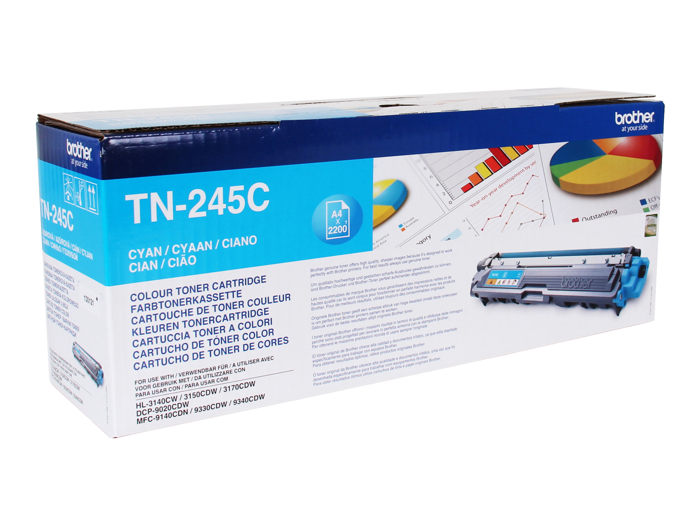 Brother TN245C - Hohe Ergiebigkeit - Cyan - Original - Tonerpatrone