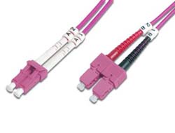 DIGITUS LWL Patchkabel LC -> SC 1.00m  Multimode Duplex OM4