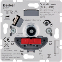 Berker NV-Drehdimmer 2873 mit Softrastung Hauselektronik