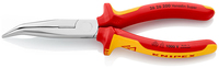 Knipex Flachrundzange mit Schneide chrom isol. 200mm gewinkelt Knipex Flachrundzange mit Schneide chrom isol. 200mm gewinkelt