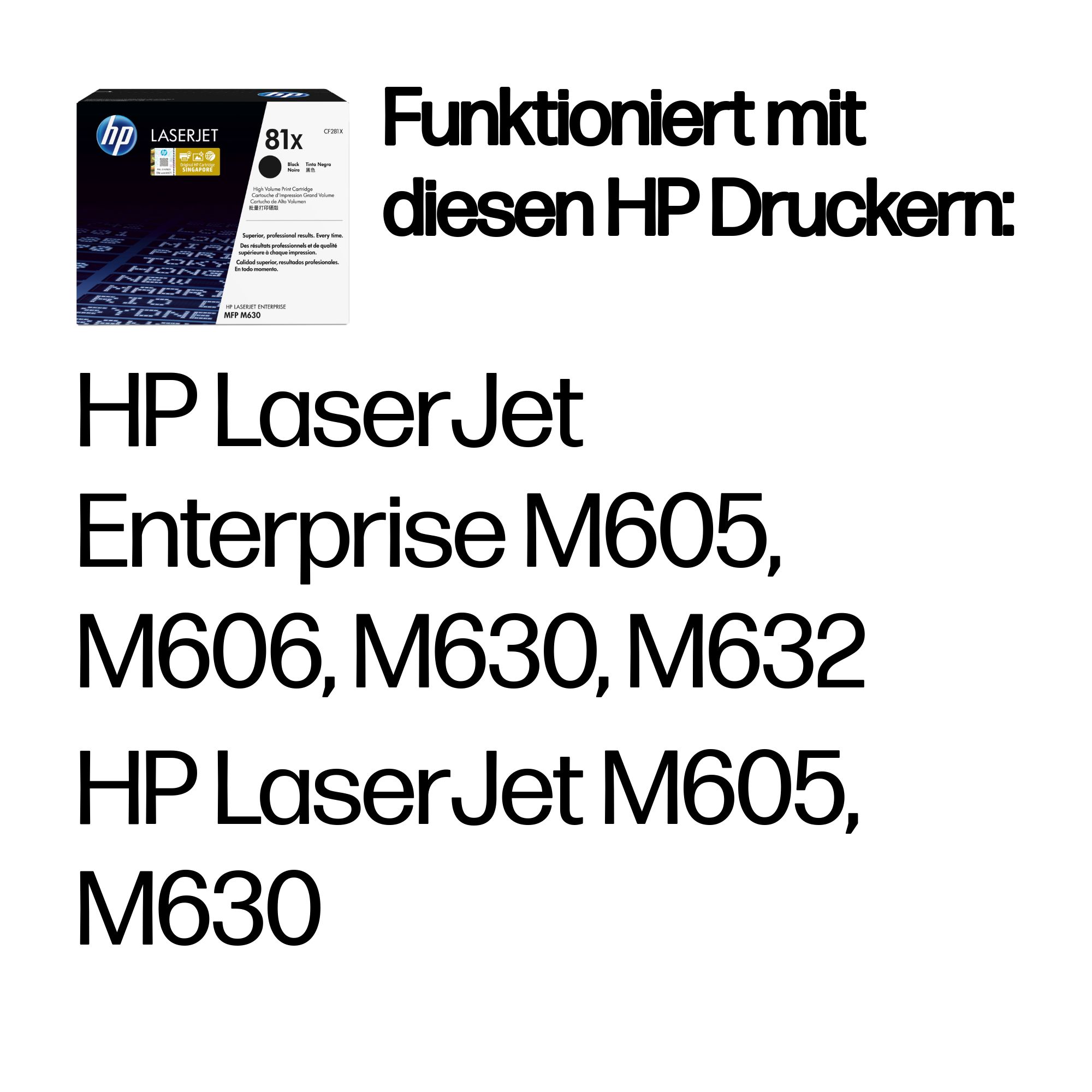 HP LaserJet 81X Schwarz Hohe Ergiebigkeit