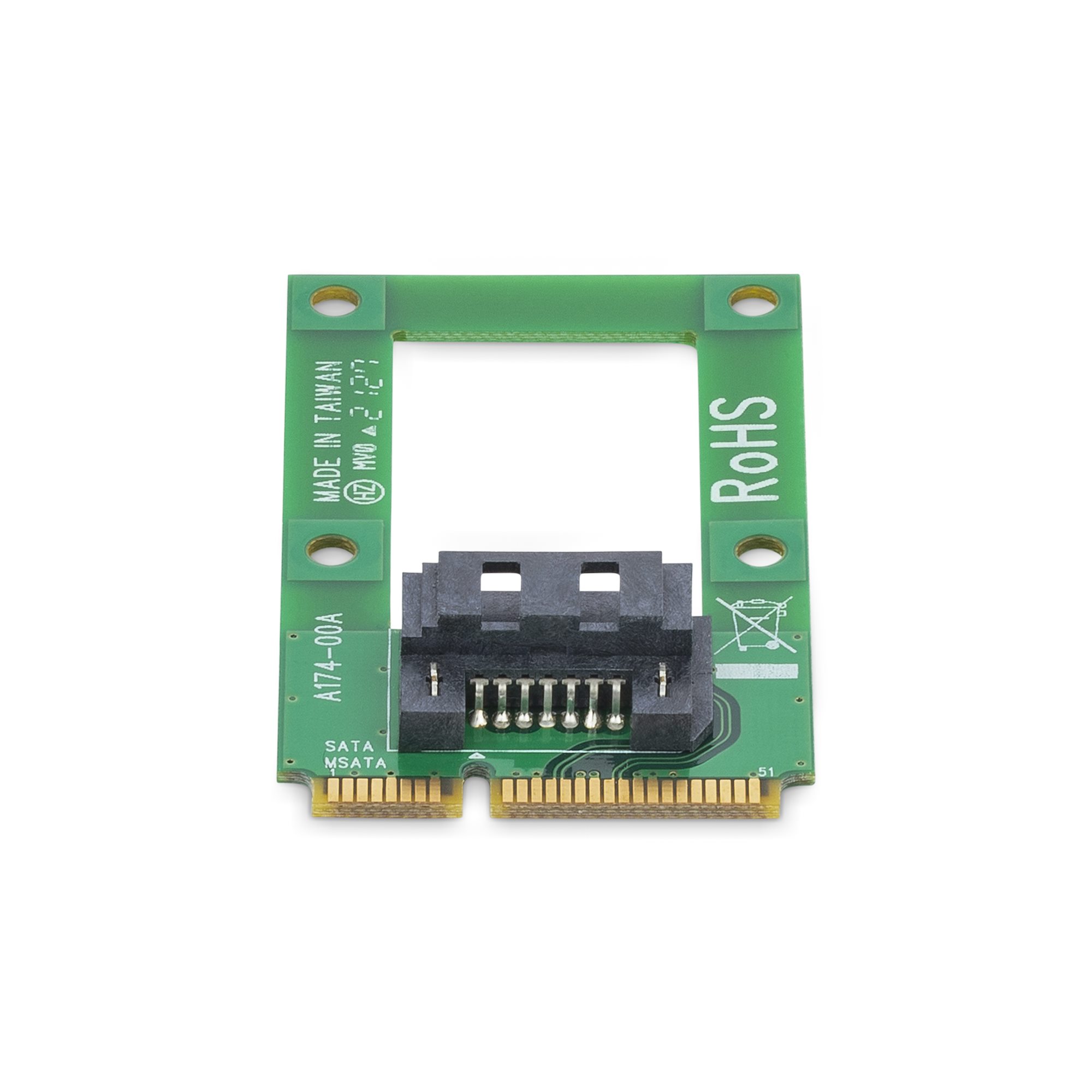 STARTECHCOM mSATA auf SATA Festplatten SSD Adapter Mini SerialATA zu SATA Konverter Festplatten Adapter Konverter