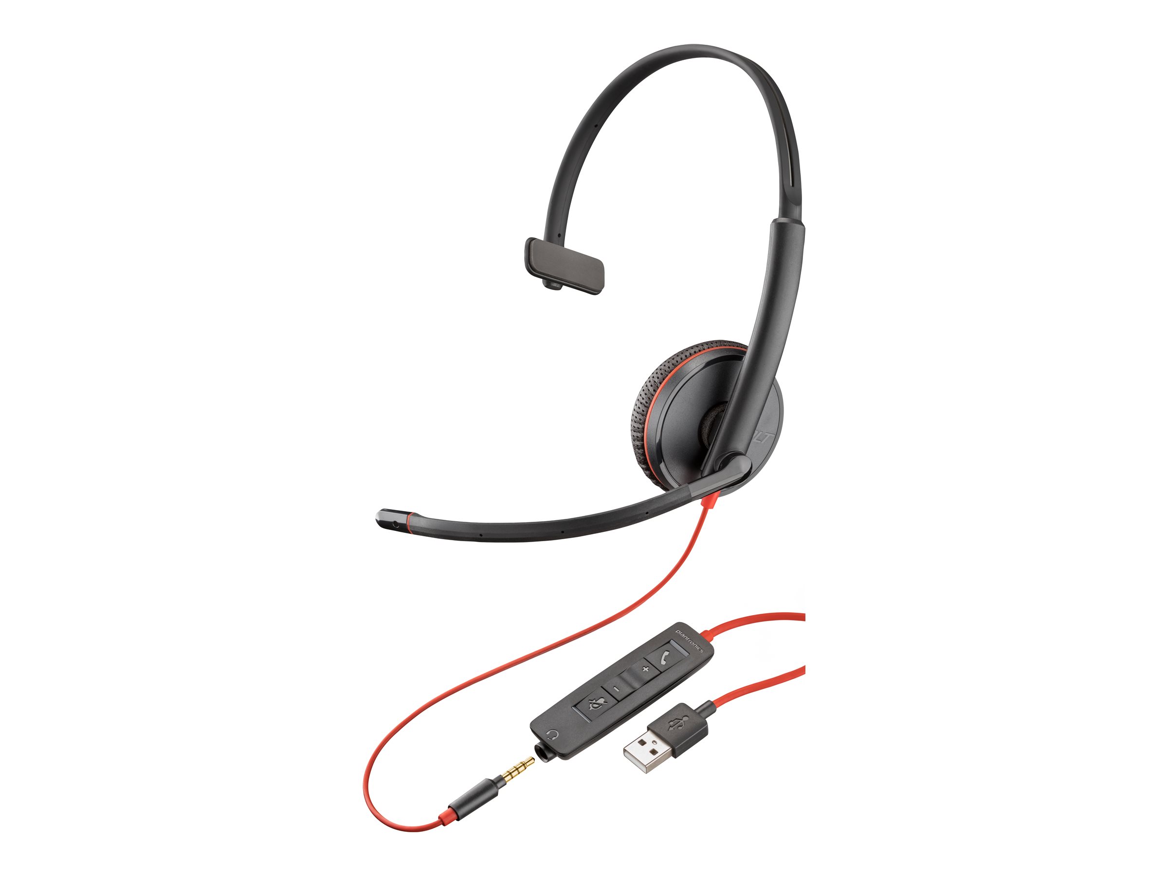 Poly Headset Blackwire C3215 monaural USB-A & 3,5 mm