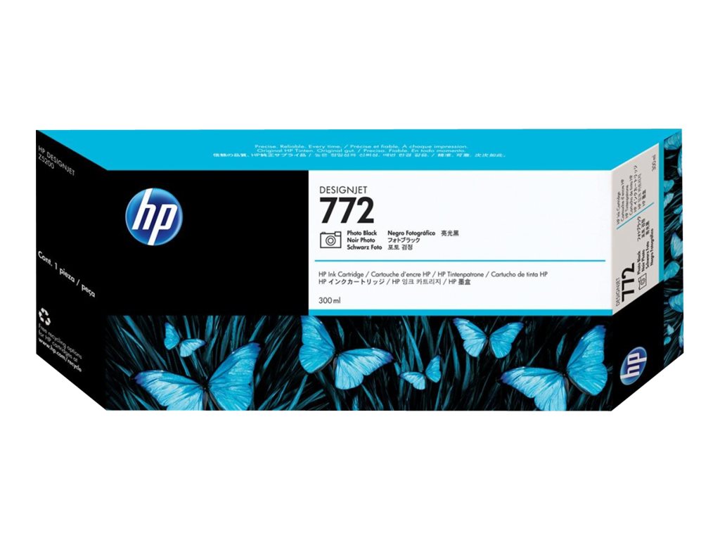HP 772 original Ink cartridge CN633A photo black standard capacity 300ml 1-pack HP 772 original Ink cartridge CN633A photo black standard capacity 300ml 1-pack