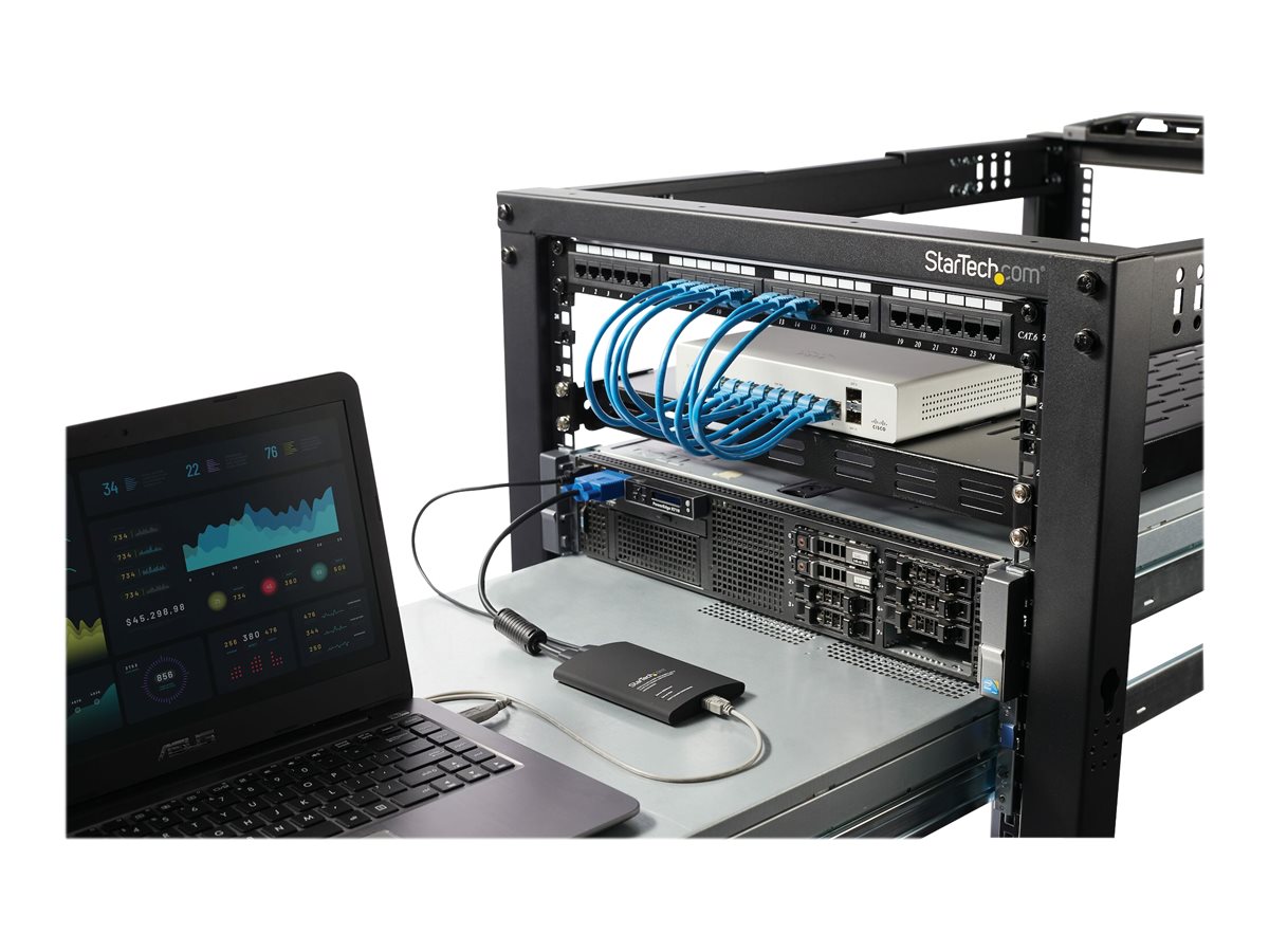 STARTECHCOM KVM Console to Laptop USB 20 Portable Crash Cart Adapter with File Transfer Video Capture Portable KVM Console