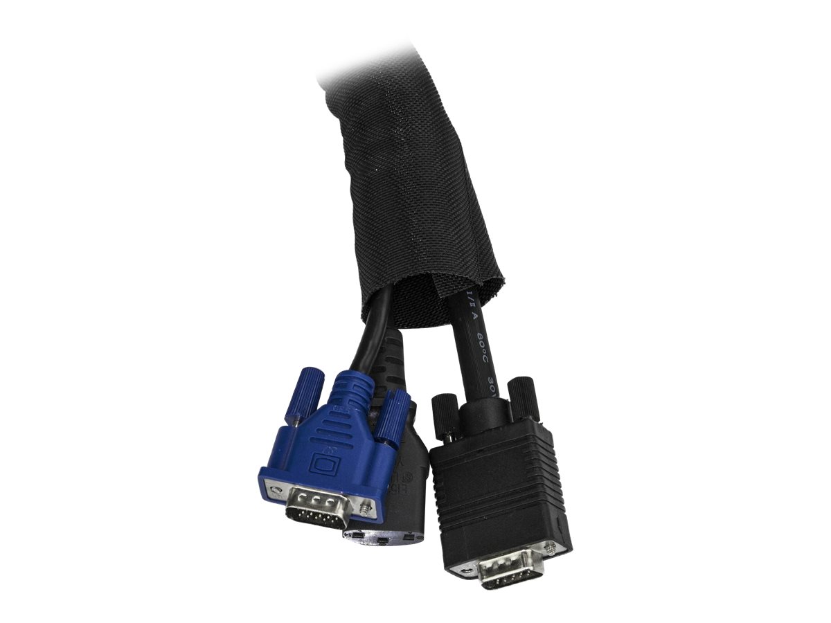 STARTECH.COM Cable Management Sleeve - 2m - Cable Management Tube - Cord Hider - Cable Organizer - Cord Management - Cable Hider