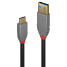 LINDY 1,5m USB 3.1 C/A 5A PD Anthra Line