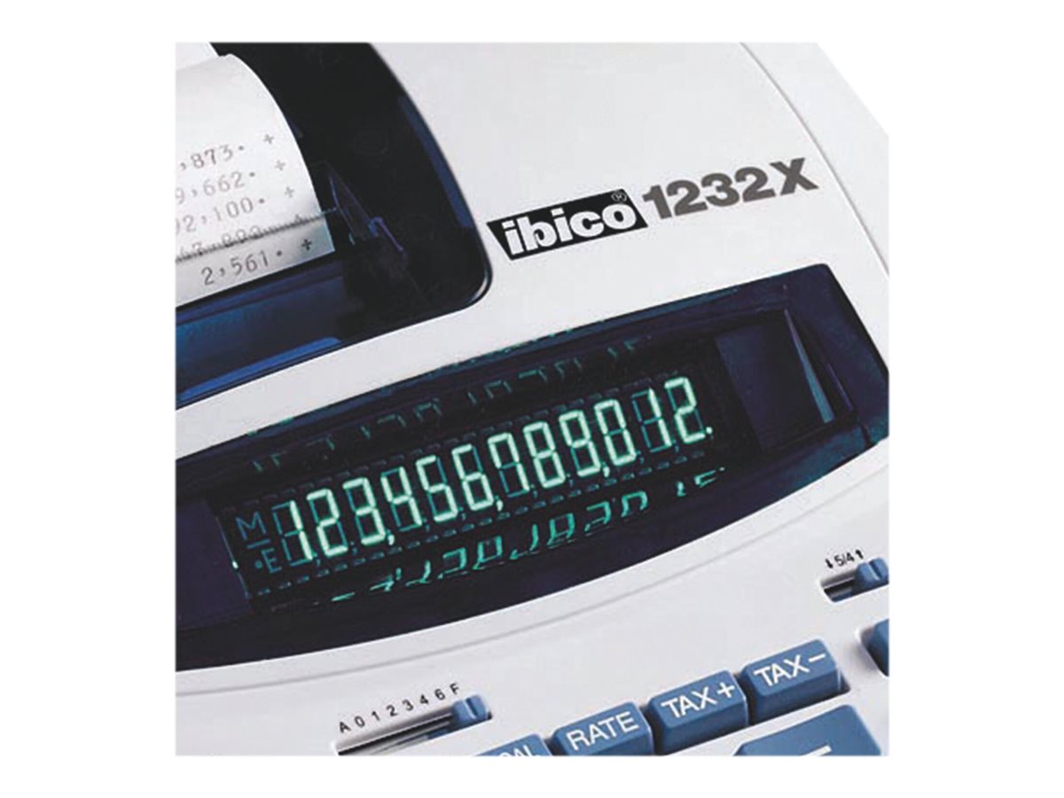 ibico® 1232X Tischrechner druckend weiss/blau