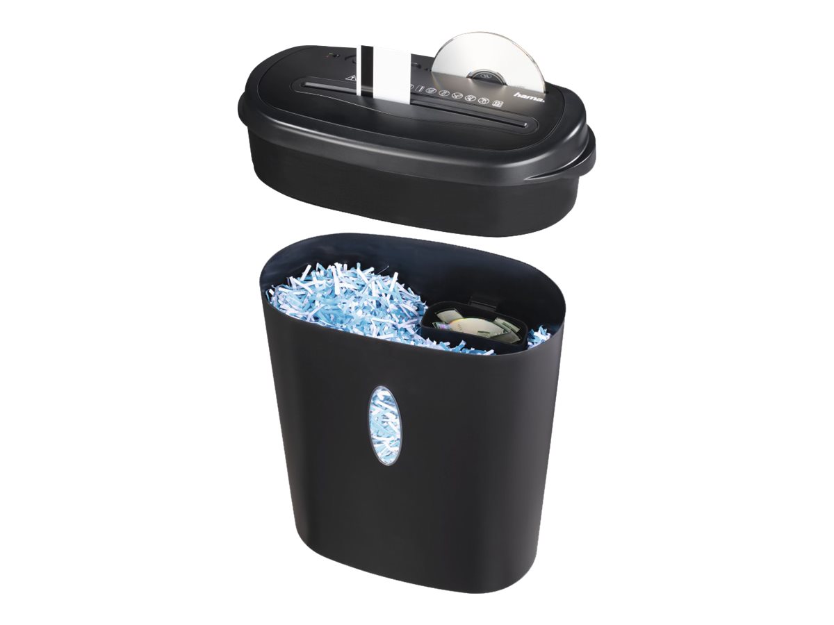 hama Home X12CD Aktenvernichter mit Partikelschnitt P-4, 4 x 40 mm, bis 12 Blatt, schwarz hama Home X12CD Aktenvernichter mit Partikelschnitt P-4, 4 x 40 mm, bis 12 Blatt, schwarz