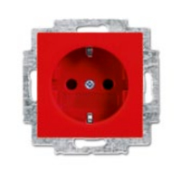 Busch-Jaeger Steckdose SCHUKO 20 EUC-917 rot RAL 3020 Busch-Jaeger Steckdose SCHUKO 20 EUC-917 rot RAL 3020