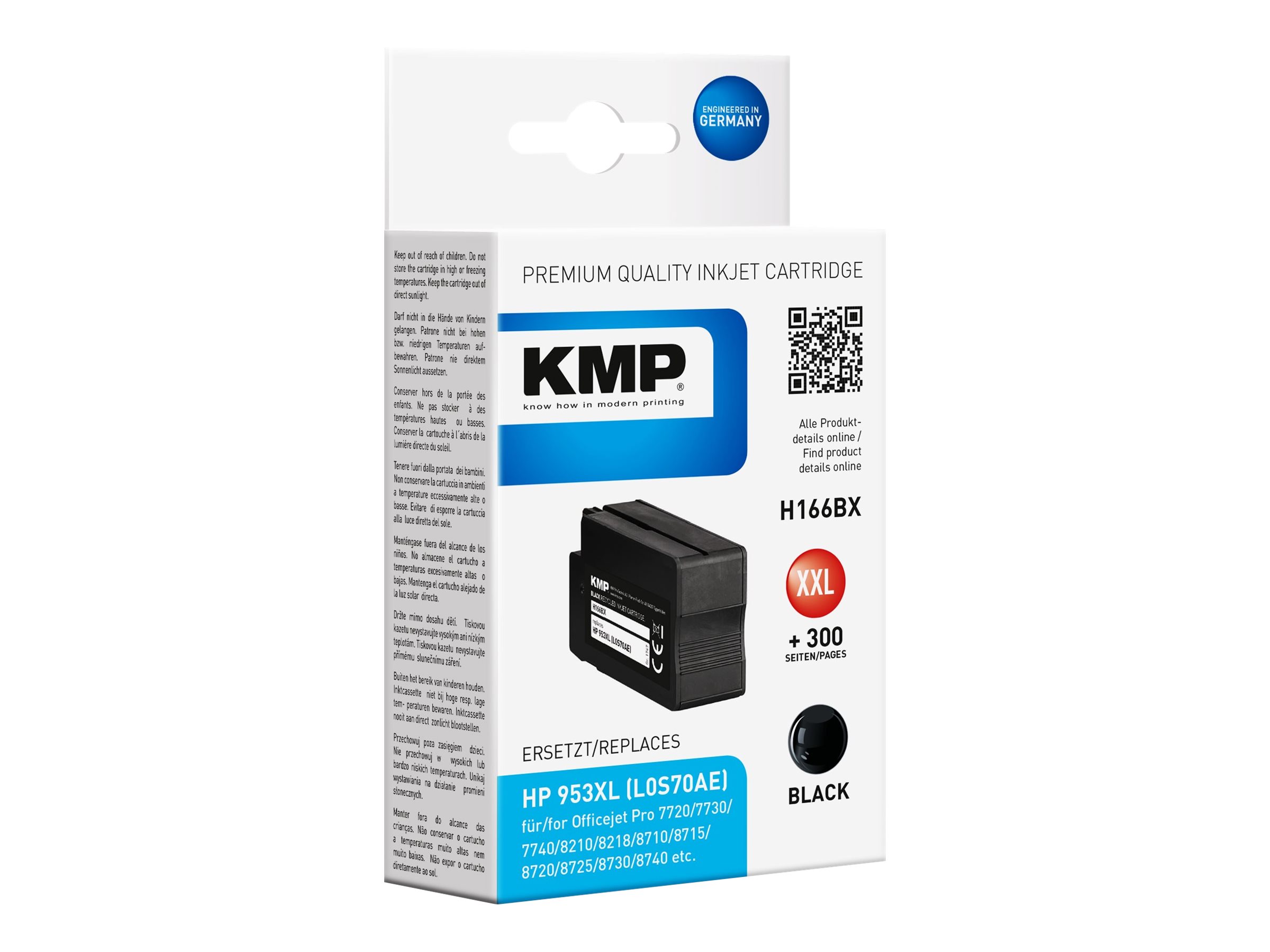KMP H166BX Tintenpatrone Schwarz Hohe Ergiebigkeit