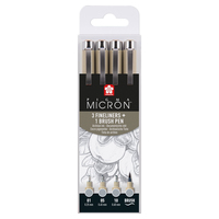 Sakura Pigma Micron Fineliner-Set farbsortiert 0,25 + 0,45 + 0,60 mm, 4 St. Sakura Pigma Micron Fineliner-Set farbsortiert 0,25 + 0,45 + 0,60 mm, 4 St.