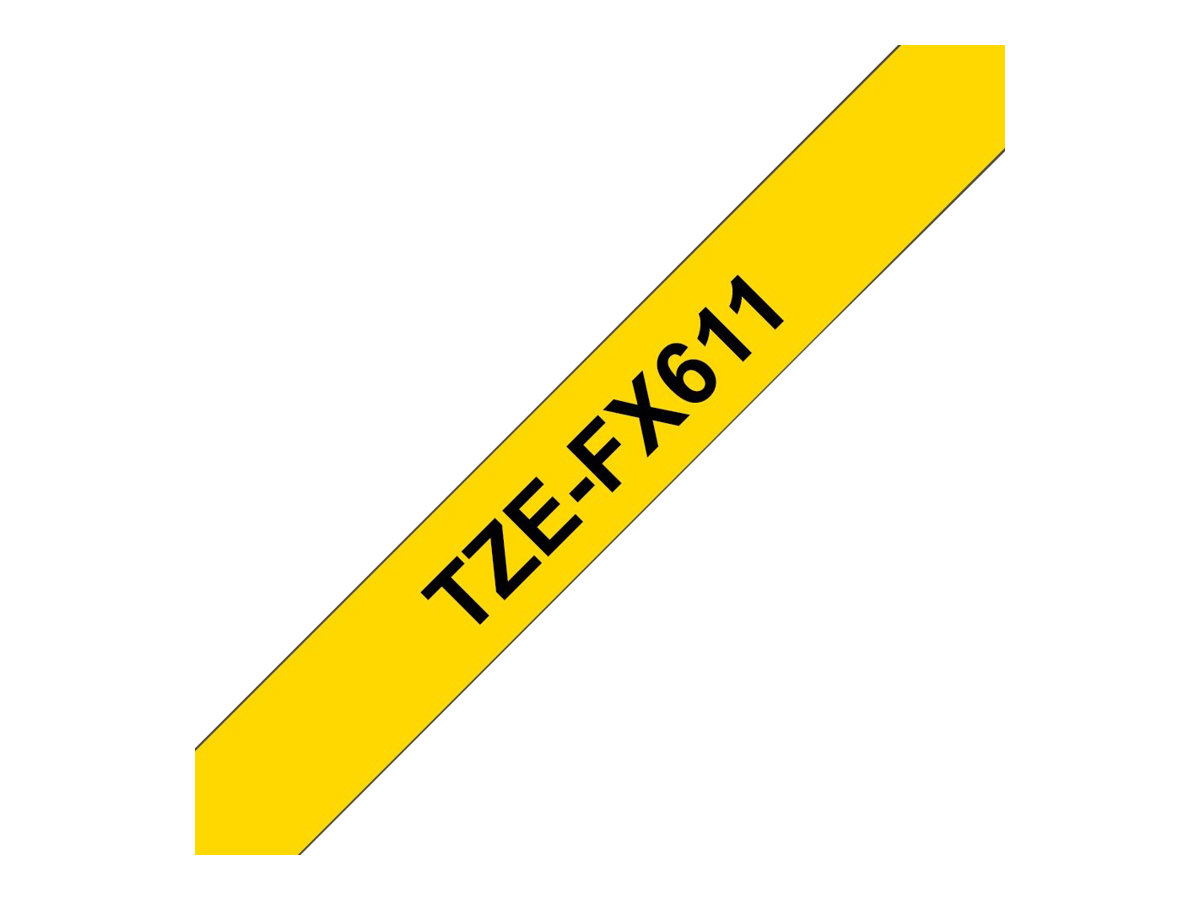 TZEFX611 BROTHER PT Schriftband 6mm gelb TZEFX611 BROTHER PT Schriftband 6mm gelb