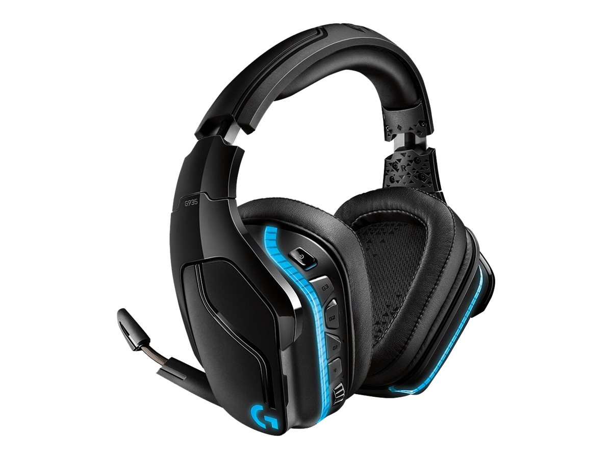 LOGITECH Gaming Headset G935 Headset 7.1 channel full size 2.4 GHz wireless 3.5 mm jack black blue