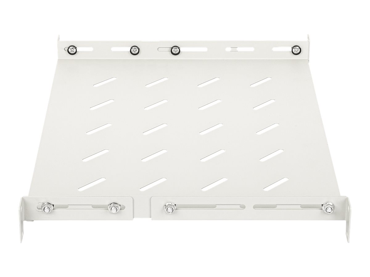 INTELLINET 48,26cm 19Zoll Fachboden verstellbare Schienen 350-550mm Fläche 350mm für Schrank 600mm tief 1HE 20kg Traglast grau INTELLINET 48,26cm 19Zoll Fachboden verstellbare Schienen 350-550mm Fläche 350mm für Schrank 600mm tief 1HE 20kg Traglast grau