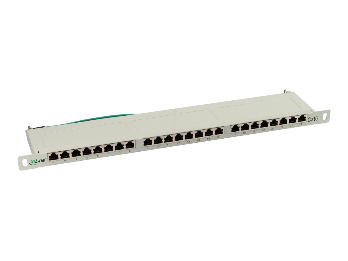 INLINE Patchfeld Cat.6 24-fach 48,26cm 19Zoll 0,5HE lichtgrau RAL7035 INLINE Patchfeld Cat.6 24-fach 48,26cm 19Zoll 0,5HE lichtgrau RAL7035