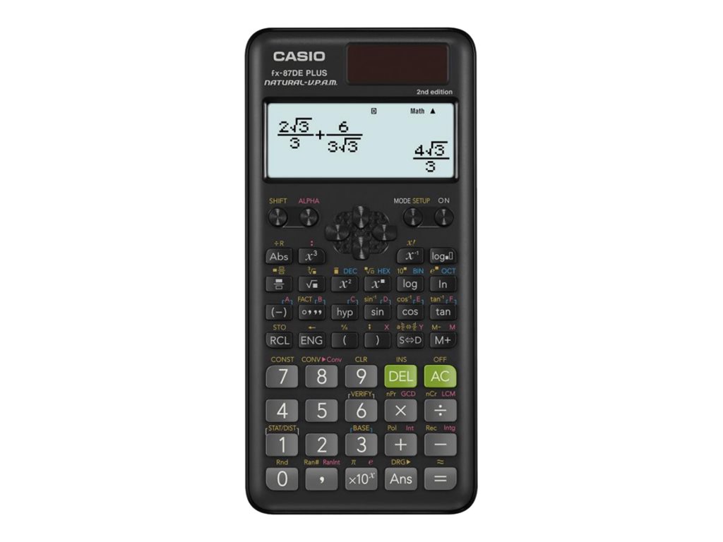 CASIO FX-87DE Plus-2 Wissenschaftlicher Taschenrechner schwarz CASIO FX-87DE Plus-2 Wissenschaftlicher Taschenrechner schwarz