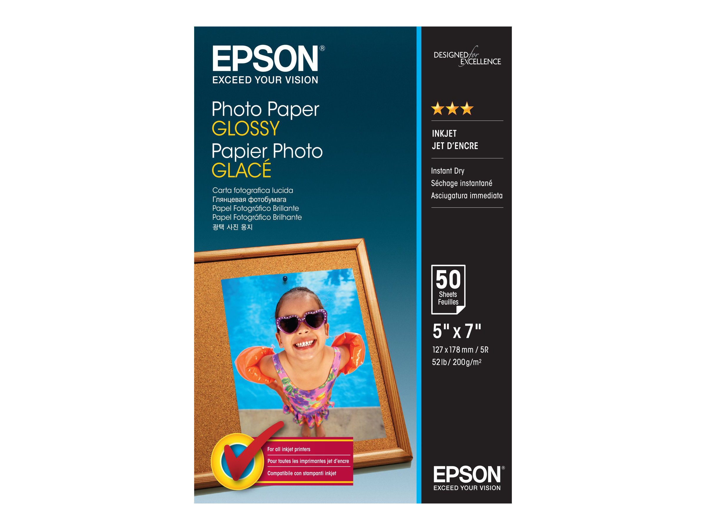 EPSON Fotopapier S042545 13,0 x 18,0 cm glÃ¤nzend 200 g/qm 50 Blatt
