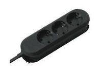 Bachmann Steckdosenleiste SMART 3fach, schwarz 1,5m, ohne Schalter