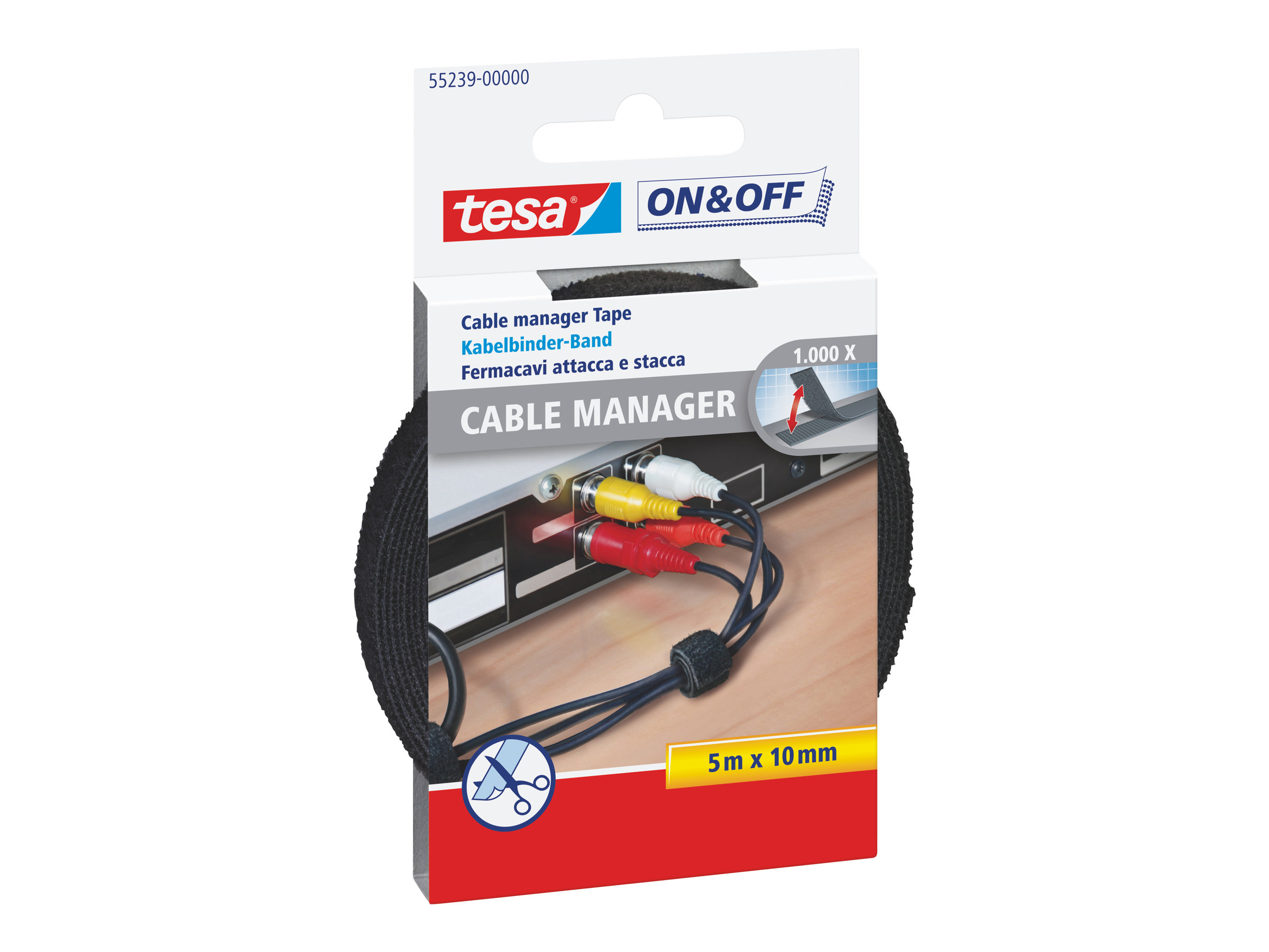 tesa Klettband schwarz