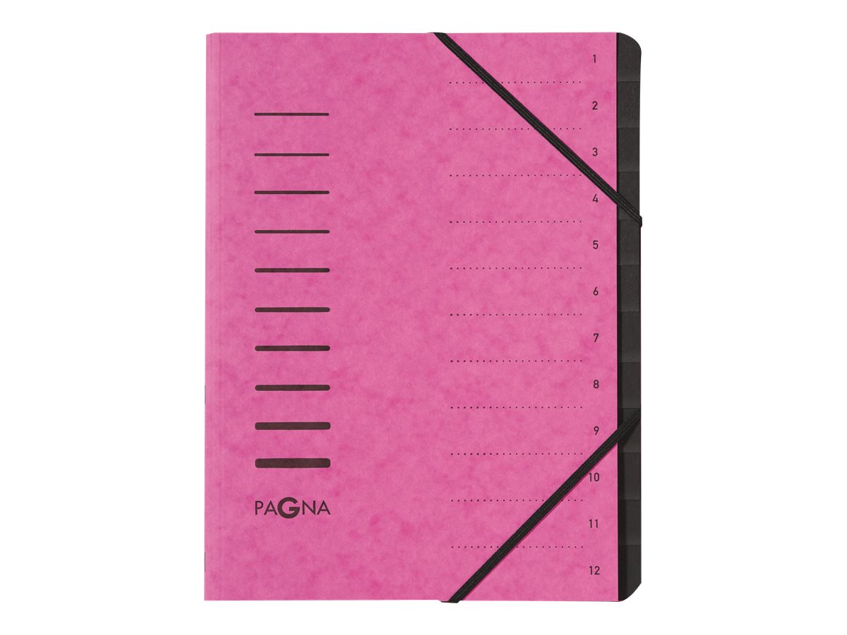 PAGNA Ordnungsmappe 12 Faecher rosa PAGNA Ordnungsmappe 12 Faecher rosa