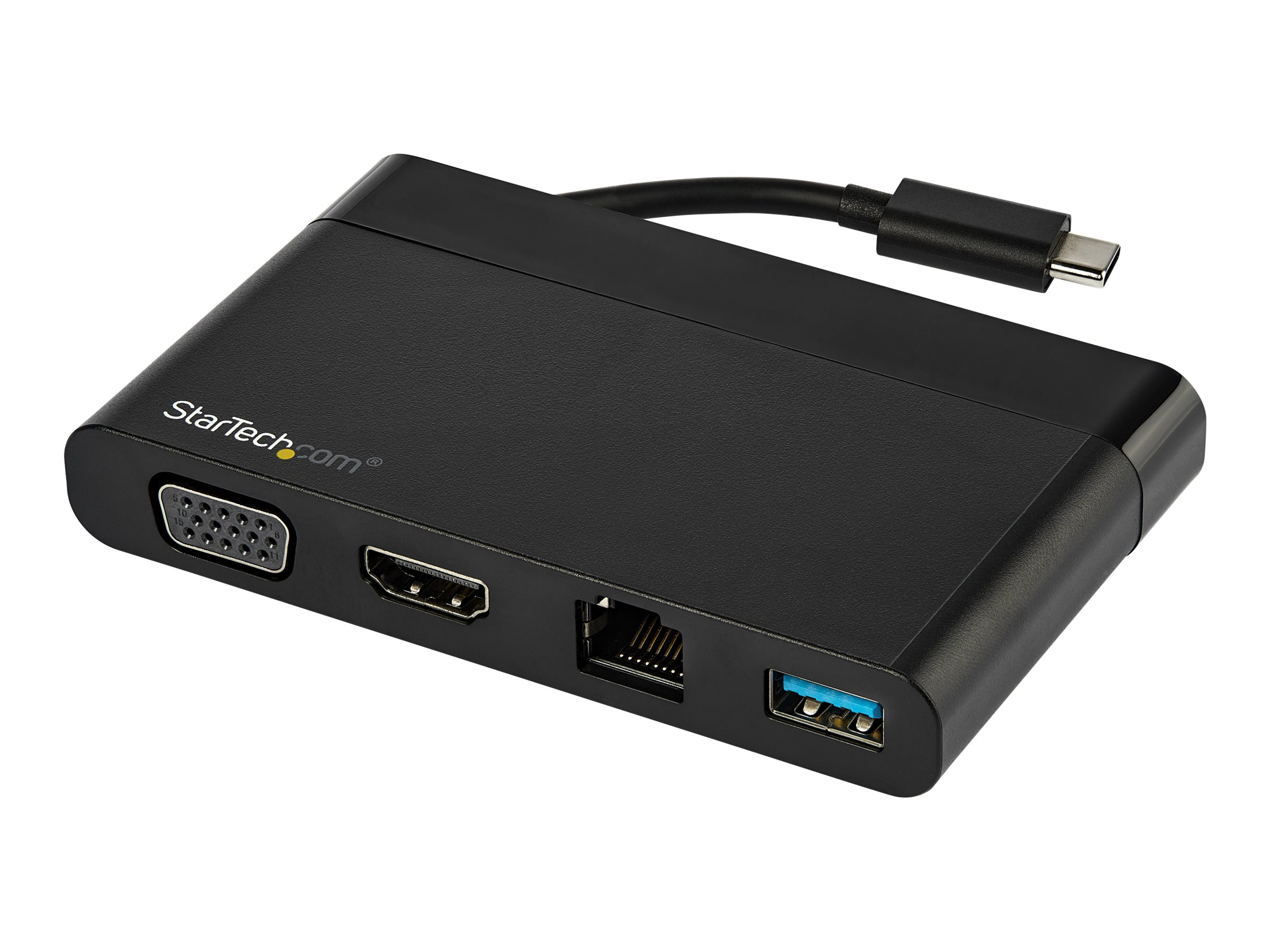 STARTECH.COM USB C Multiport Adapter mit HDMI und VGA - Mac / Windows / Chrome - 4K - 1x USB-A Port - GbE - Mobiler USB-C Adapter STARTECH.COM USB C Multiport Adapter mit HDMI und VGA - Mac / Windows / Chrome - 4K - 1x USB-A Port - GbE - Mobiler USB-C Adapter