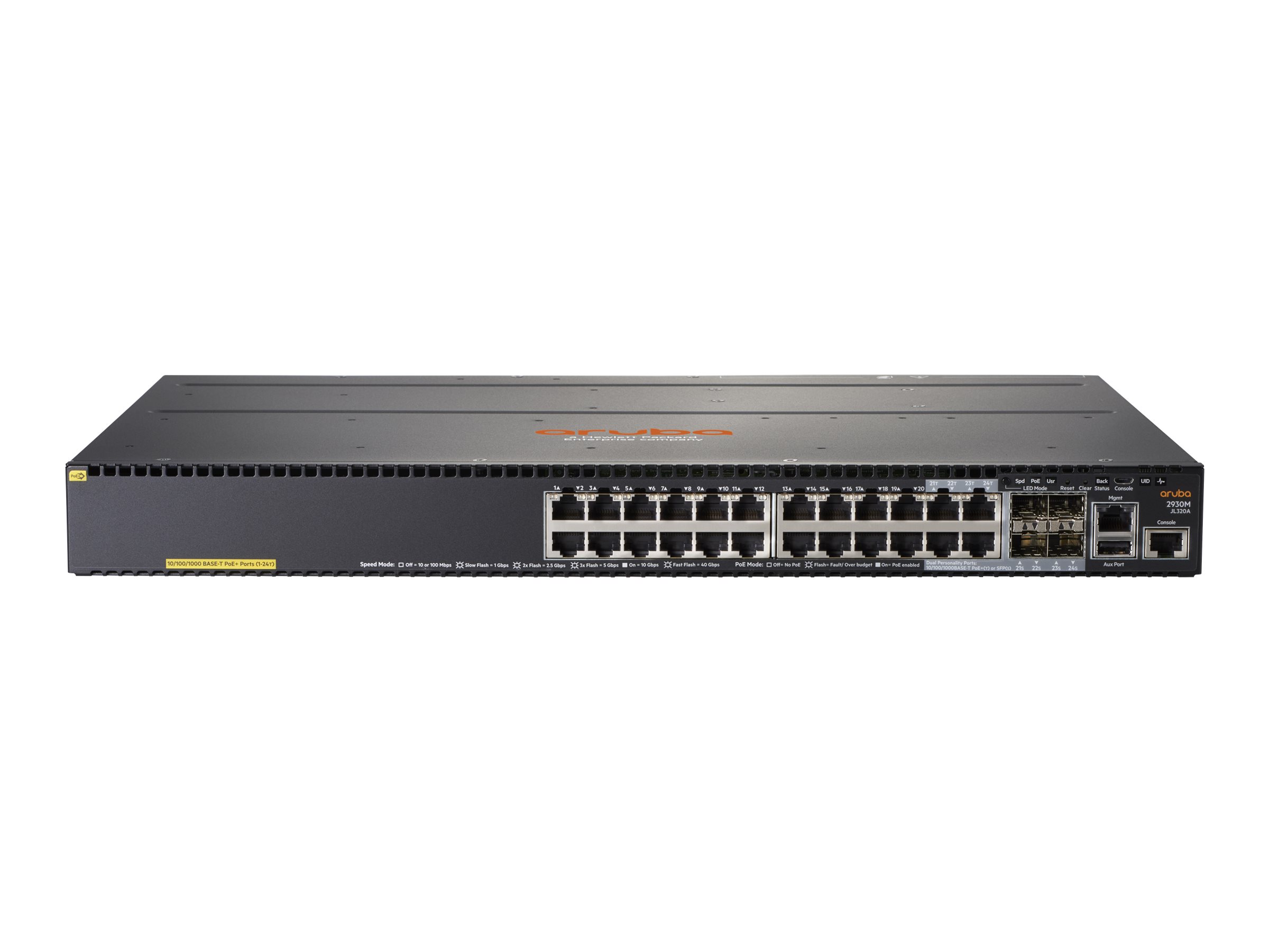 HPE Aruba 2930M 24G PoE+ with 1-slot Switch