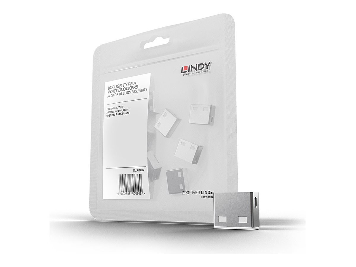 LINDY 10 USB Portschloesser WEISS. Erweiterungskit fuer LINDY Art.Nr. 40454