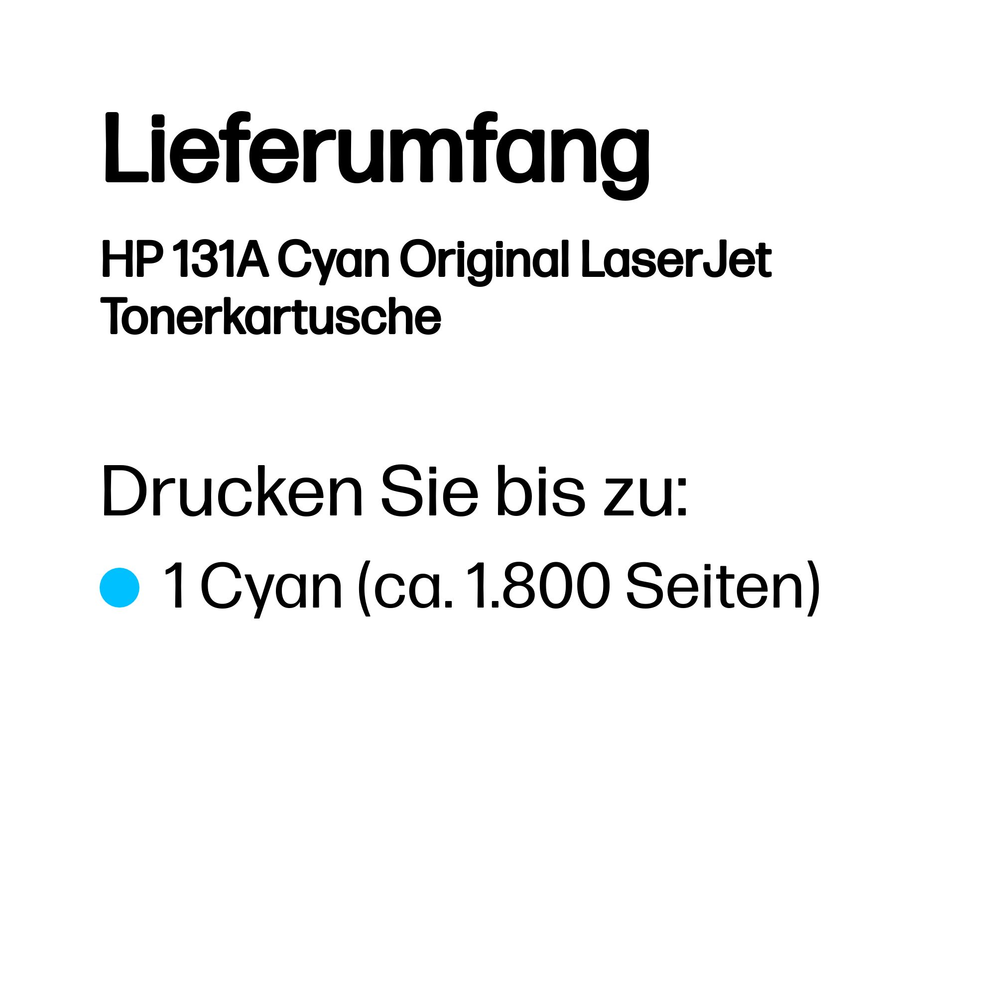 HP 131A CF211A cyan Tonerkartusche