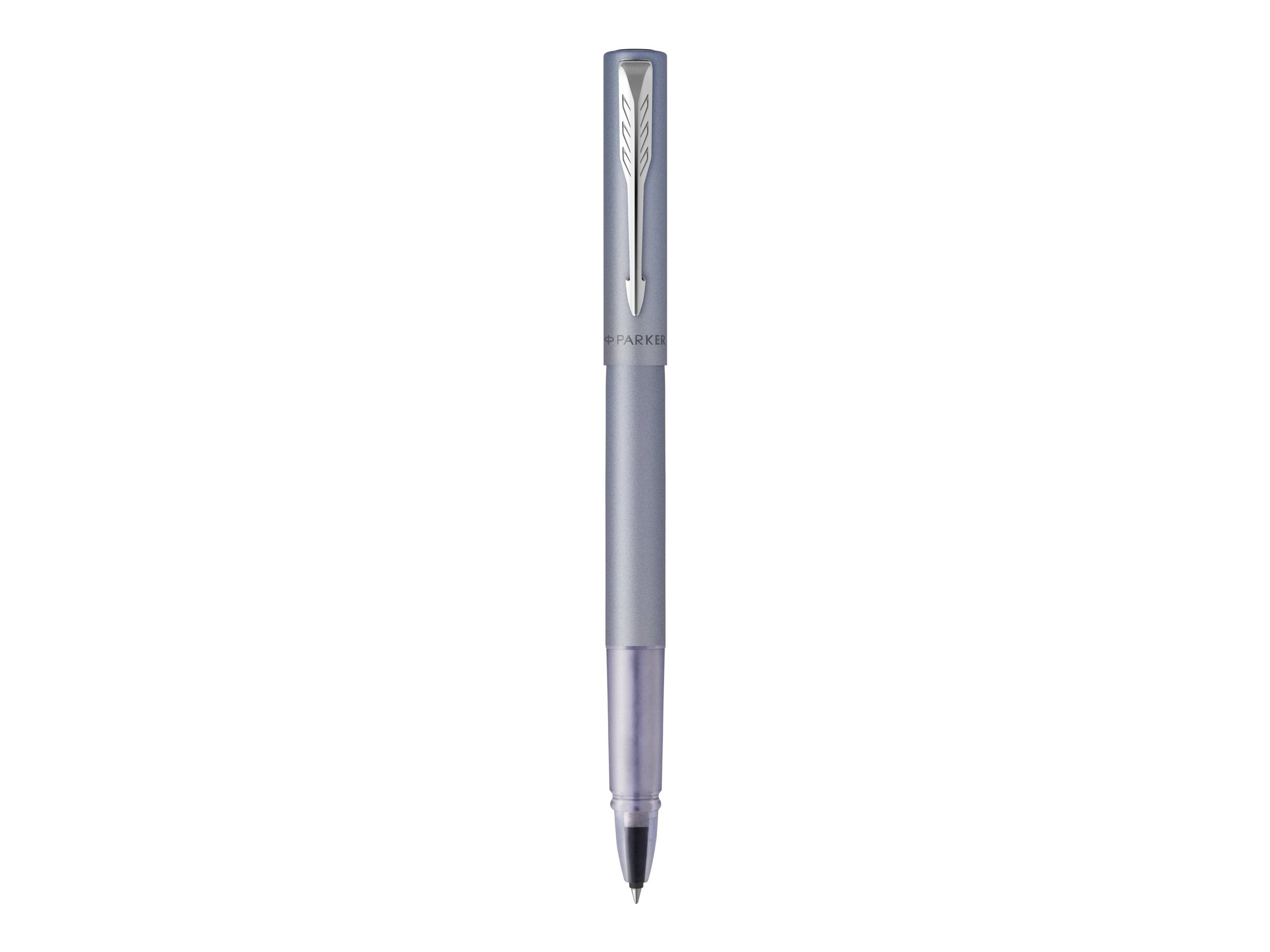 Parker 2159775 Vector XL Tintenroller, Silberblaue Metallic-Lackierung