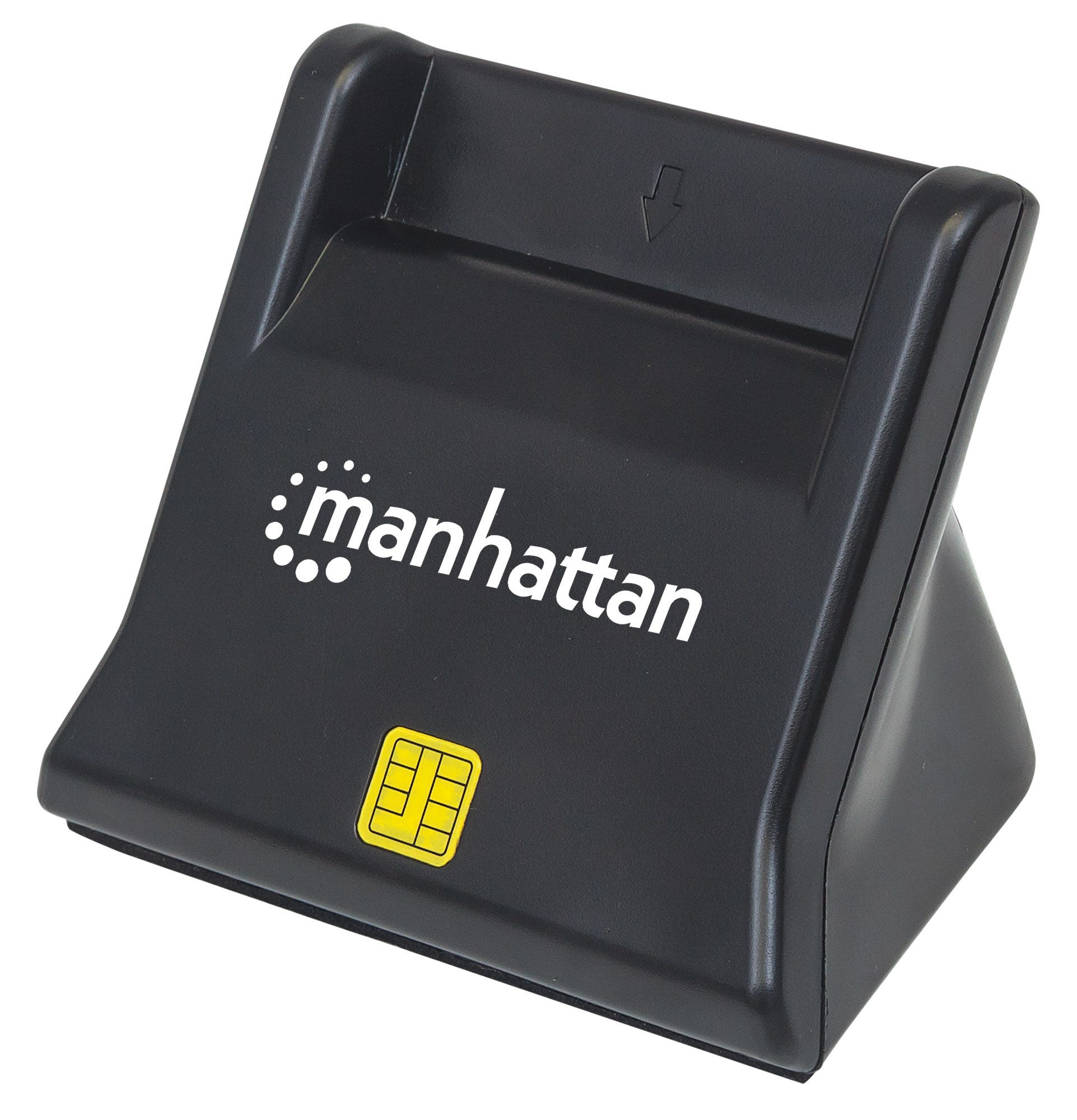 MANHATTAN USBSIMKartenlesegeraet mit Standfuss USBSmartcard USB 20 Kontaktlesegeraet schwarz