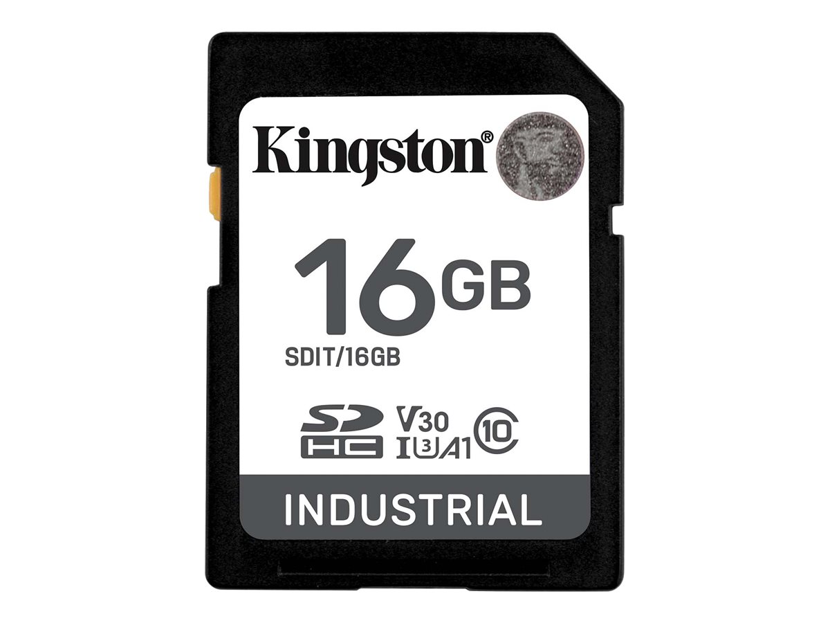 KINGSTON 16GB SDHC Industrial 40C to 85C C10 UHSI U3 V30 A1 pSLC