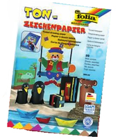 folia Tonpapier farbsortiert 130 g/qm 20 Blatt folia Tonpapier farbsortiert 130 g/qm 20 Blatt