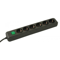 brennenstuhl Eco-Line 6-fach Steckdosenleiste mit Schalter 1,5 m schwarz brennenstuhl Eco-Line 6-fach Steckdosenleiste mit Schalter 1,5 m schwarz