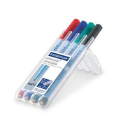 STAEDTLER Folienstifte farbsortiert nonpermanent, 4 St