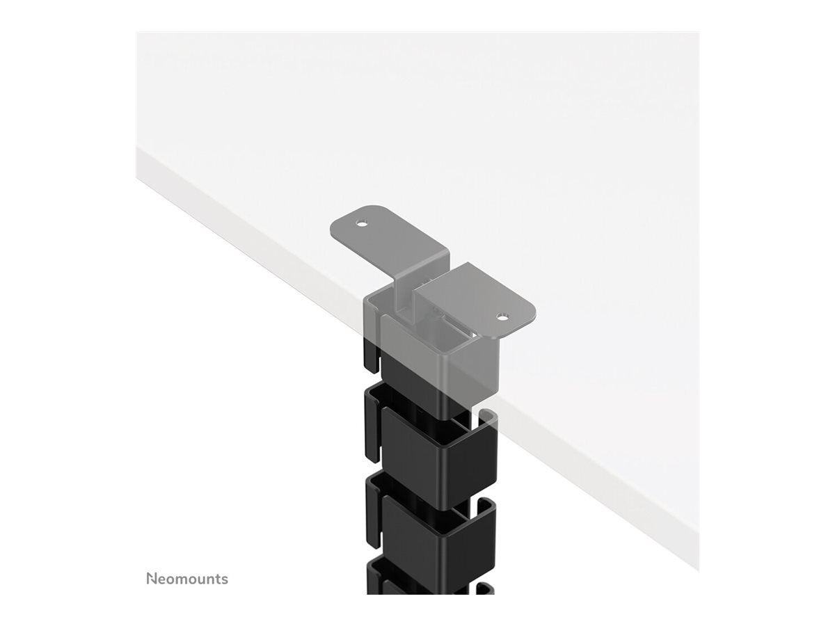 NEOMOUNTS Cable Spine Organizer for sitstand desk frames screw mounted magnetic channel black