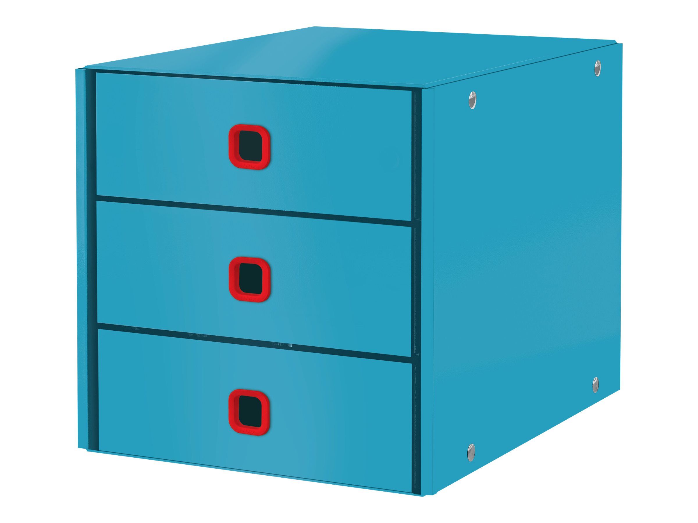 LEITZ Schubladenbox Click & Store Cosy  blau 53680061, DIN A4 mit 3 Schubladen