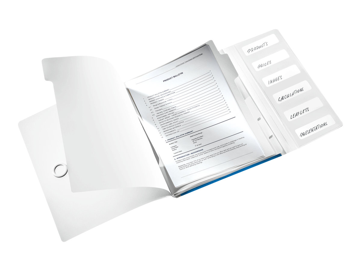 LEITZ Ordnungsmappe WOW 4633 6 Faecher blau