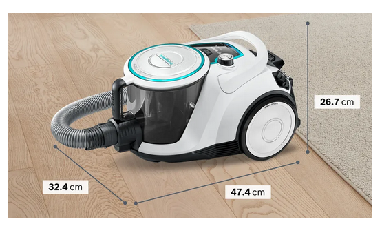 Bosch Bodenstaubsauger beutellos BGC41XHYG GS41 Serie 6 weiss