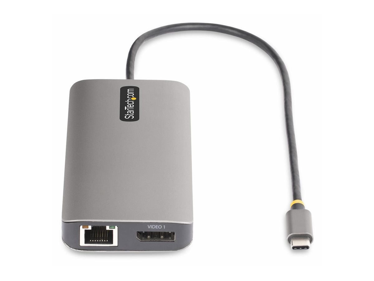 STARTECH.COM Drei Monitor USB-C Multiport Adapter 2x 4K 60Hz + 4K 30Hz HDMI & DP 4x USB-A 100W GbE Laptop Dockingstation